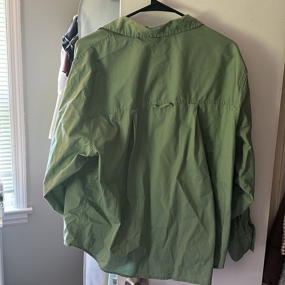 Green long sleeve button down - Picture 6 of 6